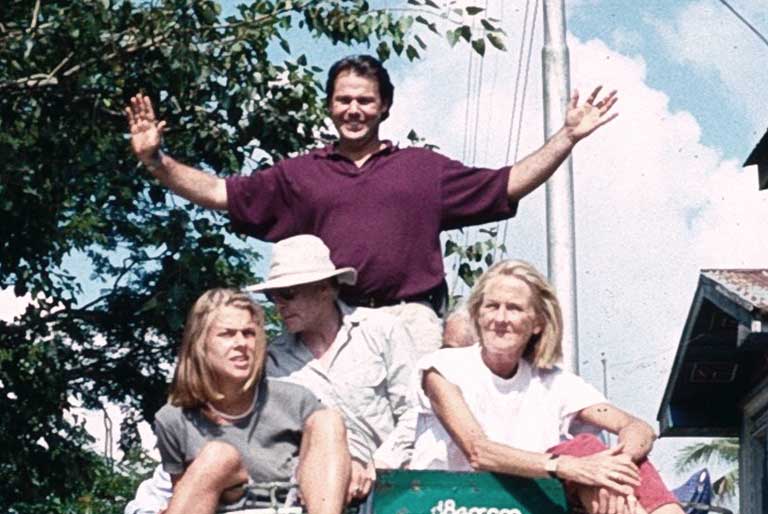 Paul on the Roof Rack 

Looking for Elephants
