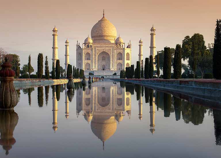 Taj Mahal in the reflective pool