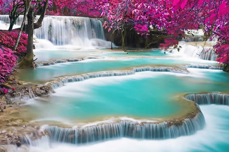 Kuang Si Waterfalls View