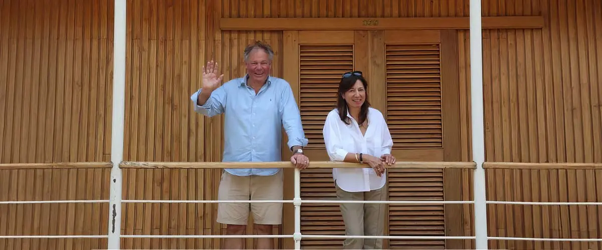 Original Clyde-built Pandaw steamer during restoration process